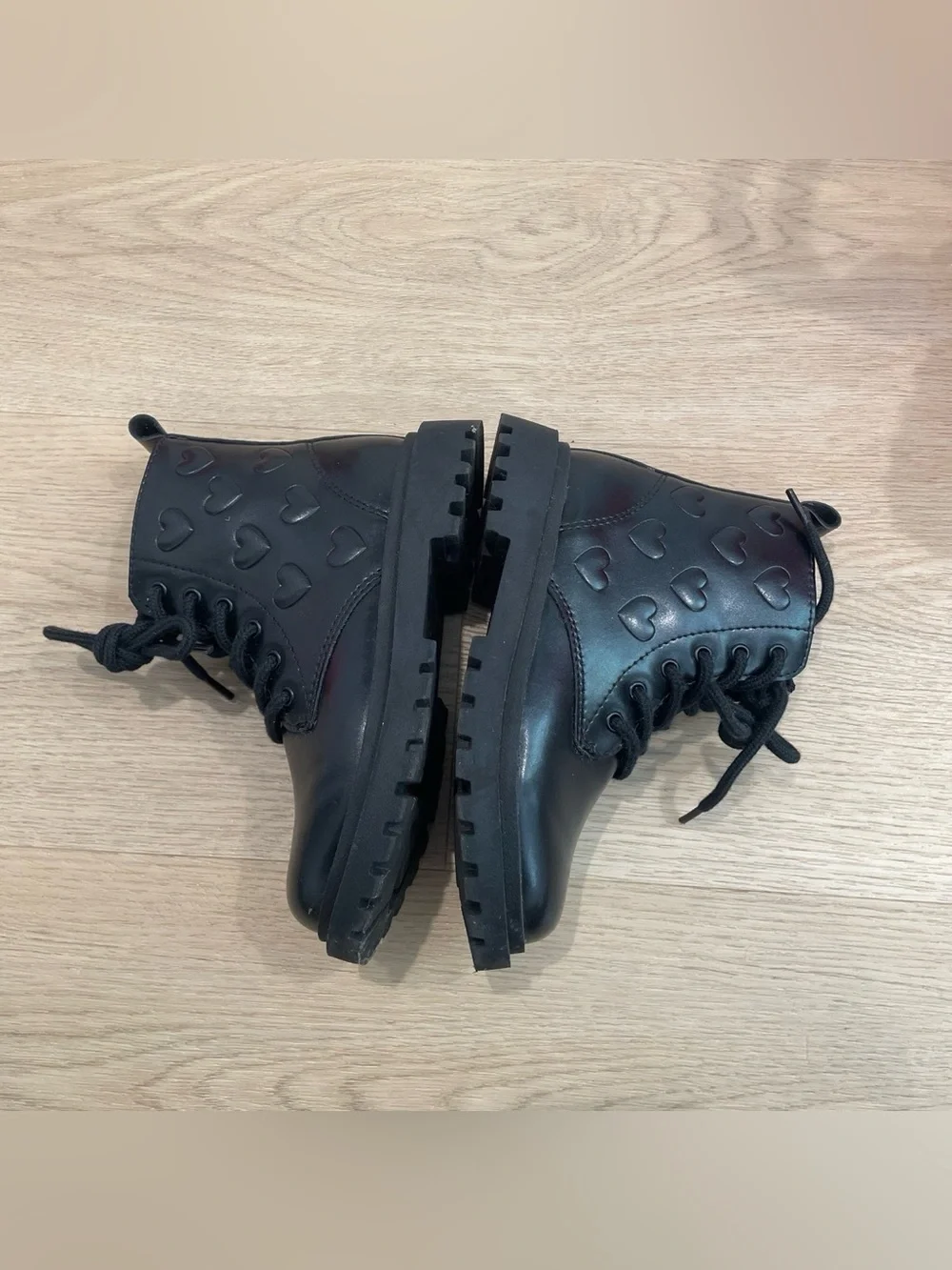 Zara Black Kids Lace-Up Ankle Boots